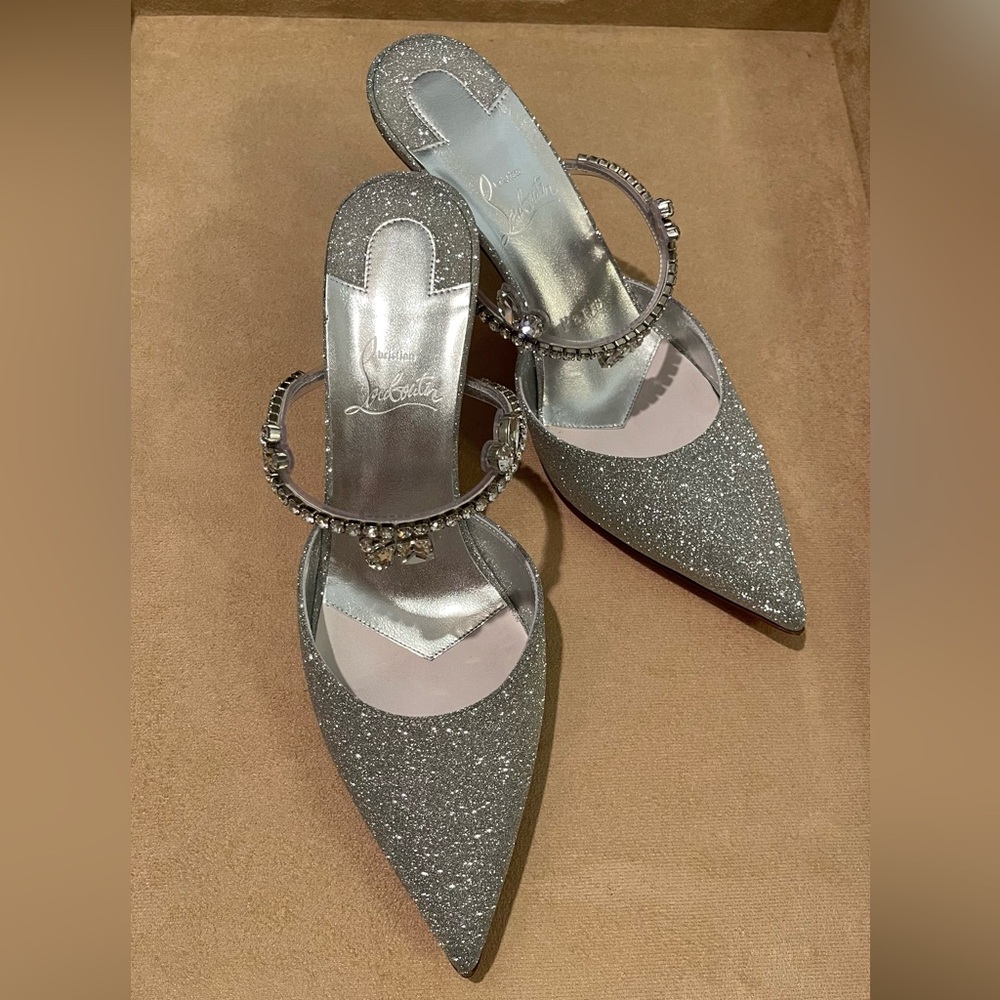 💎Christian Louboutin Planet Queen 70 Glitter NWT🤤